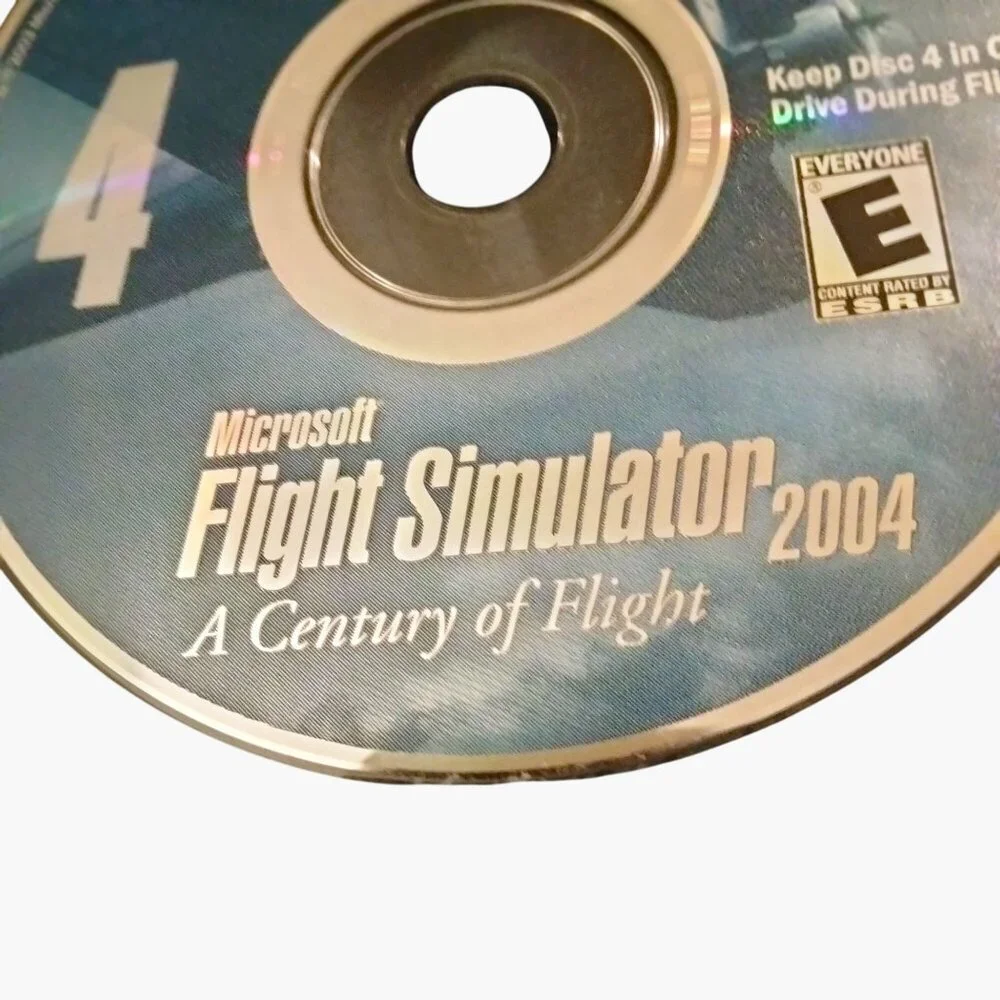 Microsoft Flight Simulator 2004 A Century Of Flight PC Game CD Disc 4